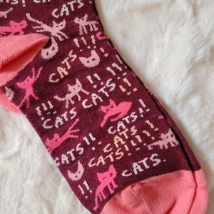 🎄 2/$10! Women's Cats! Crew Socks NWT